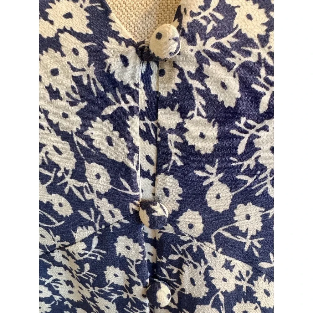 Rails HELENA Mini Floral Dress XS Navy Camellia Summer Flutter-sleeve Minidress